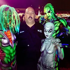 Aliens with the lead alien, George Harris!!!