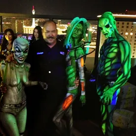 Aliens with the lead alien, George Harris!!!