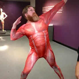 Drew thinks he's a super hero?