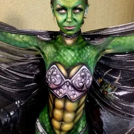 Jessica as our cosplay dragon