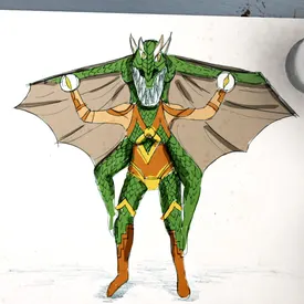 Cosplay dragon sketch