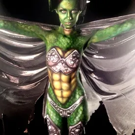 Jessica as our cosplay dragon