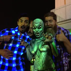 Nix, our grey alien and Drew