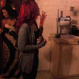 Touring the haunted house